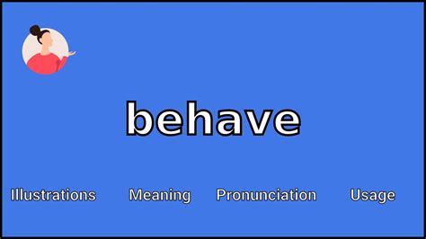 You can listen to the pronunciation of the word <b>Behave</b> in clear voice from this page online through our voice dictionary a unique. . Behave meaning